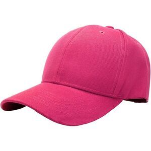 Unisex Hot Pink Athletic Adjustable Strap Casual Running Classic Baseball Cap